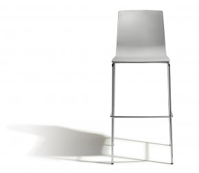Стул барный пластиковый Scab Design Alice Barstool хром, светло-серый