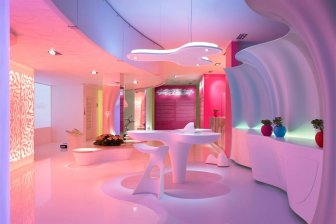 Стул барный пластиковый SLIDE Koncord Pop молочный белый