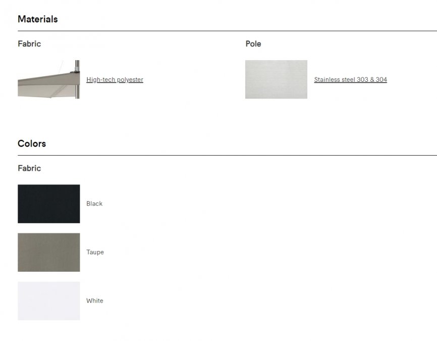 Зонт дизайнерский Ø3.5 м Inumbra Medium
