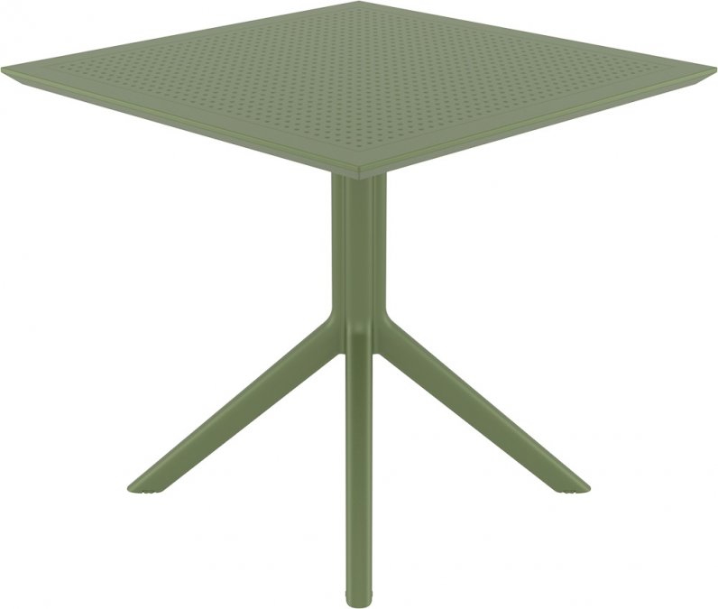 Стол пластиковый Sky Table 80, оливковый, 800х800х740 мм