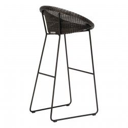 Кресло барное плетеное JANUS et Cie Gigi II черный, ява