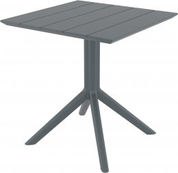 Стол пластиковый Paris Table 70, темно-серый, 700х700х740 мм
