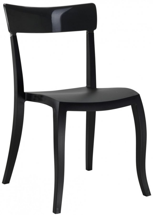 Стул пластиковый PAPATYA Hera-S антрацит, черный