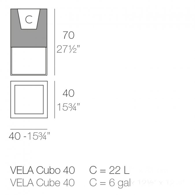Кашпо пластиковое Vela Basic