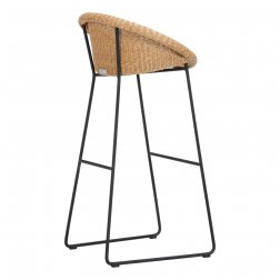 Кресло барное плетеное JANUS et Cie Gigi II черный, кленовый