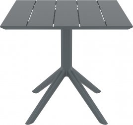 Стол пластиковый Paris Table 80, темно-серый, 800х800х740 мм