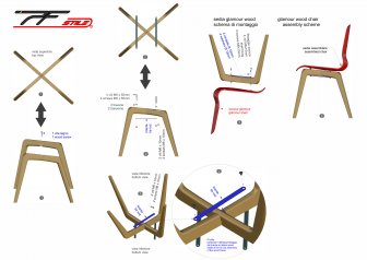 Стул пластиковый Glamour Wood Plastic