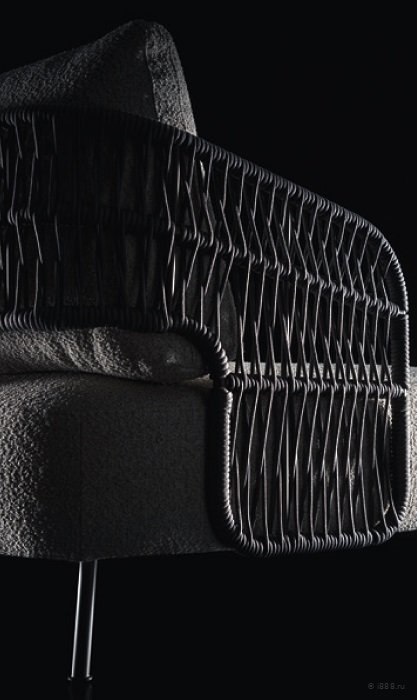 Кресло плетеное с обивкой 356 Outdoor Woven