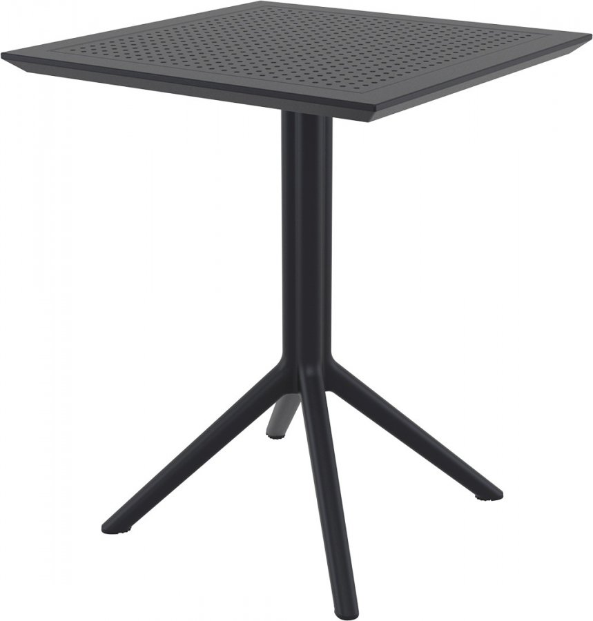 Стол пластиковый складной Sky Folding Table 60, черный, 600х600х740 мм