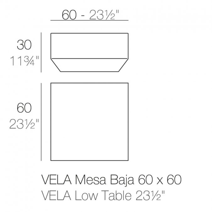 Столик пластиковый кофейный Vela Basic