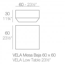 Столик пластиковый кофейный Vela Basic