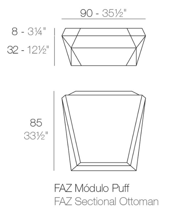 Пуф пластиковый с подушкой Faz Basic