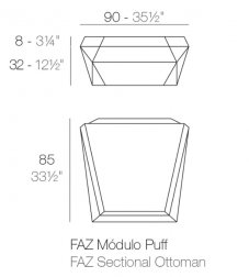 Пуф пластиковый с подушкой Faz Basic