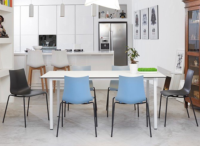 Стул пластиковый Scab Design Zebra Technopolymer 4 Legs антрацит