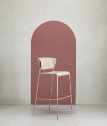Стул полубарный пластиковый Scab Design Lisa Technopolymer тортора