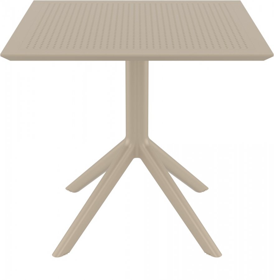Стол пластиковый Sky Table 80, бежевый, 800х800х740 мм
