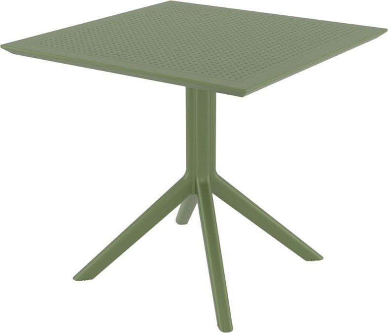 Стол пластиковый Sky Table 80, оливковый, 800х800х740 мм
