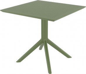 Стол пластиковый Sky Table 80, оливковый, 800х800х740 мм