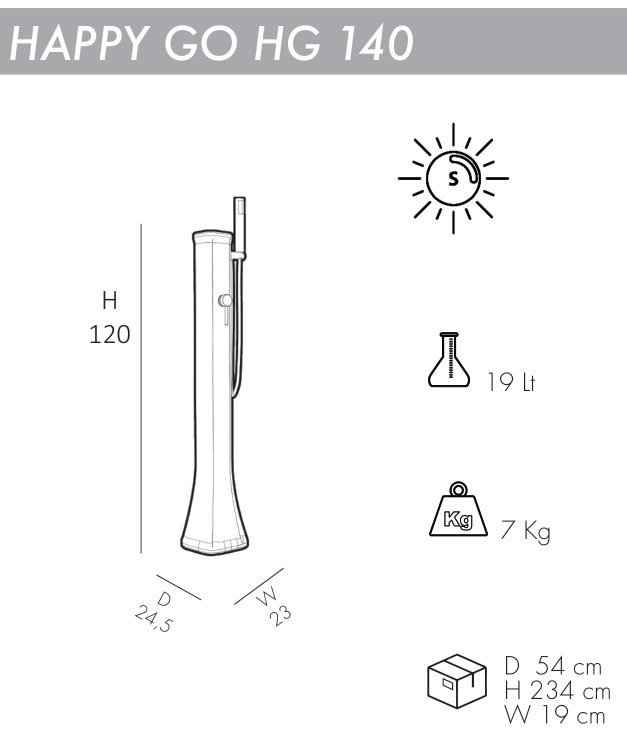 Душ солнечный для ног Happy Go HG 140