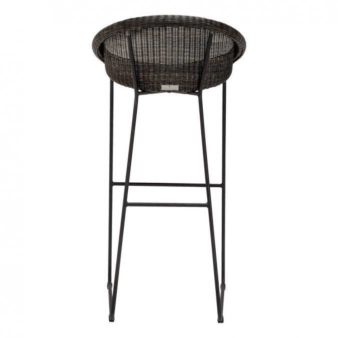 Кресло барное плетеное JANUS et Cie Gigi II черный, ява