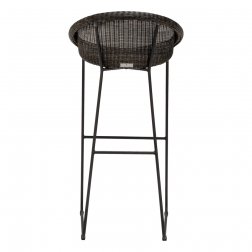 Кресло барное плетеное JANUS et Cie Gigi II черный, ява