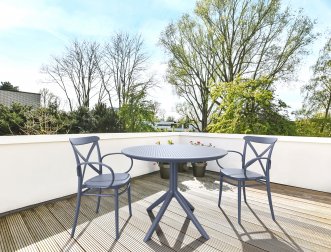 Стол пластиковый Sky Table Ø105, темно-серый, Ø1050х740 мм