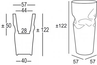 Кашпо пластиковое Saving/Space/Vase