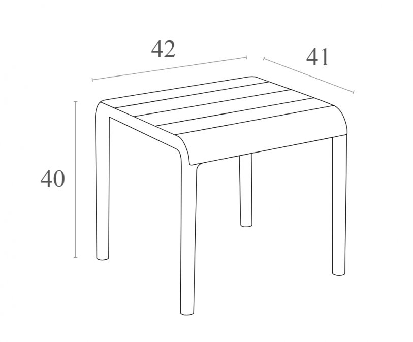 Столик пластиковый журнальный Paris Side Table