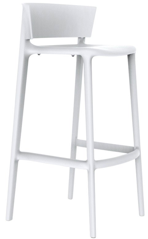 Стул пластиковый барный Vondom Africa Basic белый