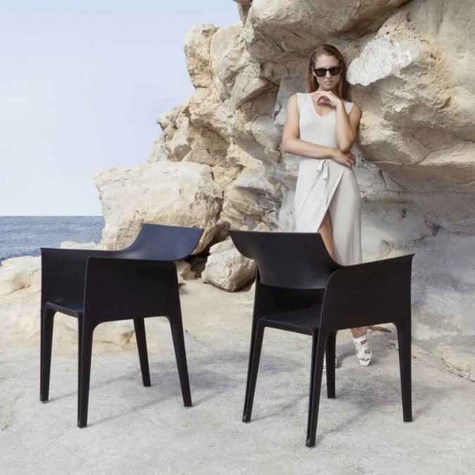 Кресло пластиковое Vondom Hidra Basic черный