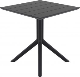 Стол пластиковый Paris Table 70, черный, 700х700х740 мм