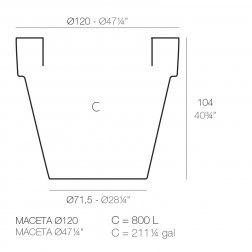 Кашпо пластиковое Maceta Simple