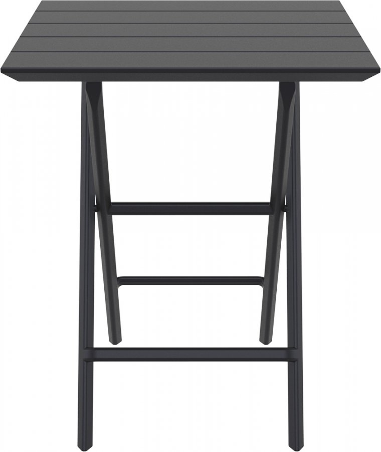Стол пластиковый складной Helen Folding Table 60, черный, 600х600х740 мм
