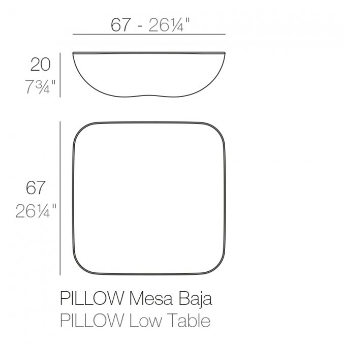 Столик пластиковый кофейный Pillow Basic