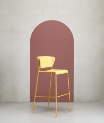 Стул полубарный пластиковый Scab Design Lisa Technopolymer горчичный