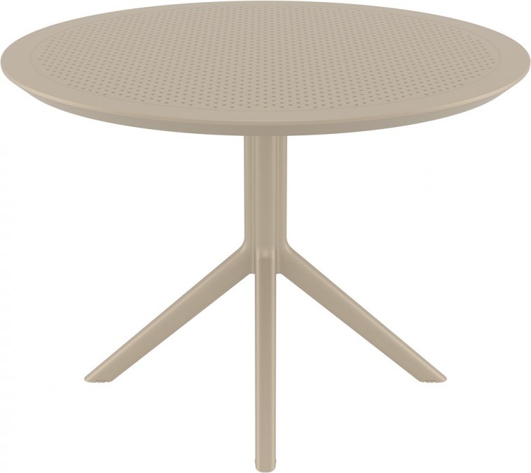 Стол пластиковый Sky Table Ø105, бежевый, Ø1050х740 мм