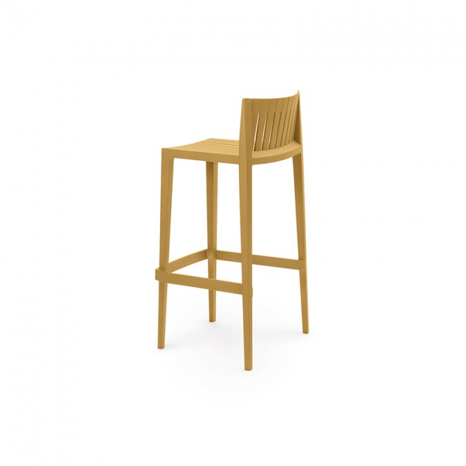 Стул пластиковый барный Vondom Spritz Basic горчичный