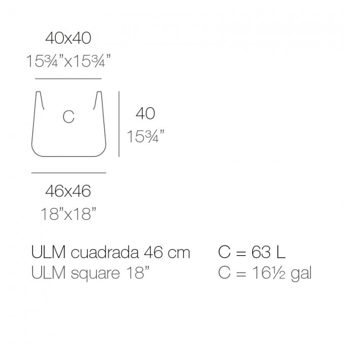 Кашпо пластиковое Ulm Simple