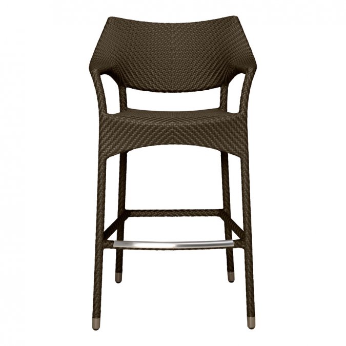 Кресло барное плетеное JANUS et Cie Amari бронзовый