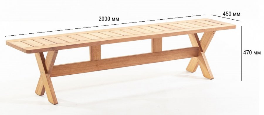 Скамейка деревянная Focus Bench 200