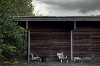 Кресло лаунж металлическое плетеное Rest