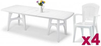 President Tris Super Elegant Monobloc Комплект пластиковой мебели