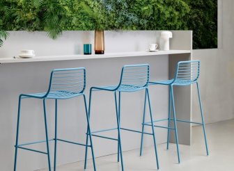Стул барный металлический Scab Design Summer голубой
