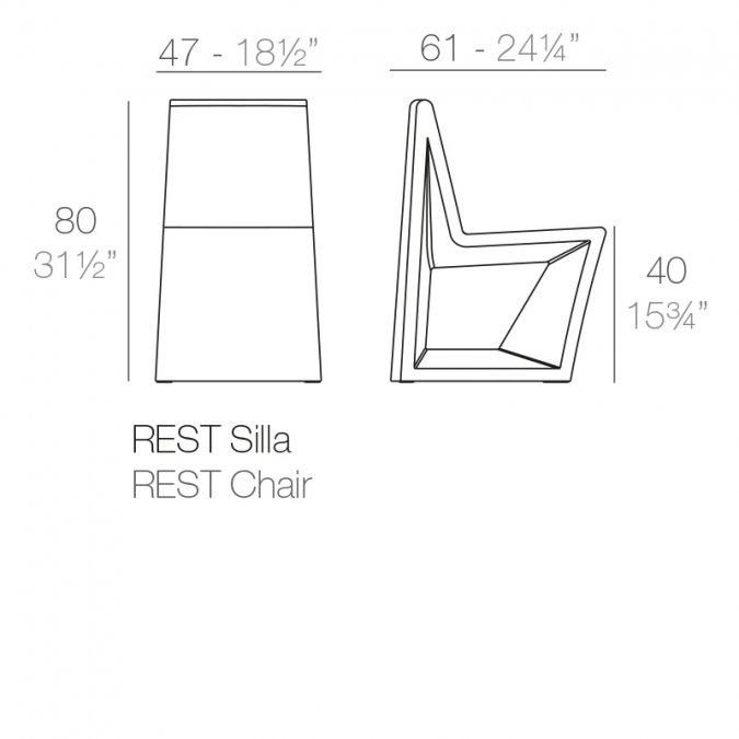 Стул пластиковый Vondom Rest Basic