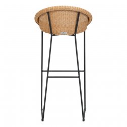 Кресло барное плетеное JANUS et Cie Gigi II черный, кленовый