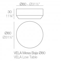 Столик пластиковый кофейный Vela Basic