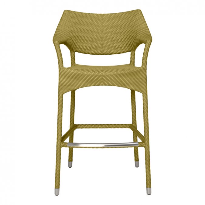 Кресло барное плетеное JANUS et Cie Amari бамбуковый зеленый
