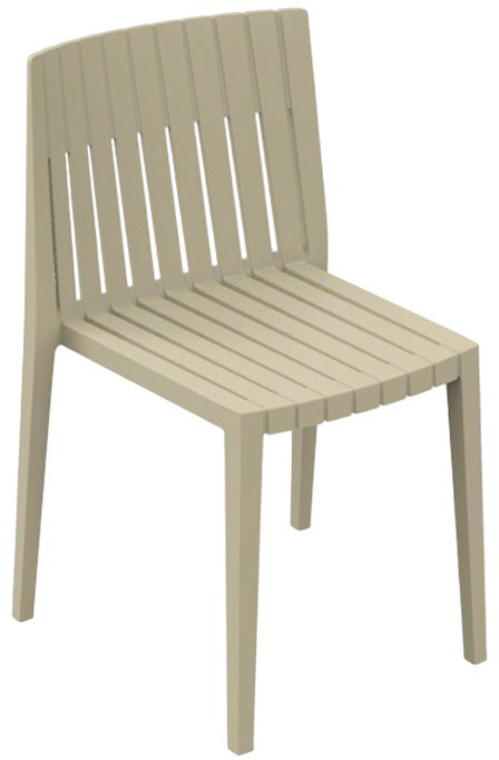Стул пластиковый Vondom Spritz Basic слоновая кость