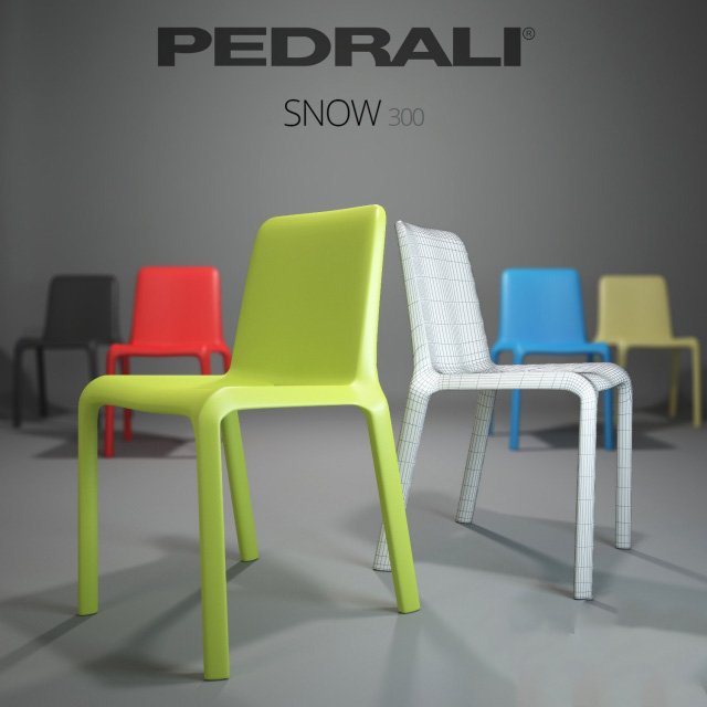 Стул пластиковый PEDRALI Snow красный
