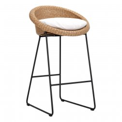 Кресло полубарное плетеное JANUS et Cie Gigi II черный, кленовый